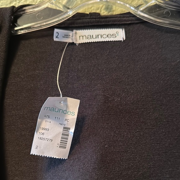 NEW! Maurice’s Black Hooded Cardigan, Size 2x - Picture 2 of 3